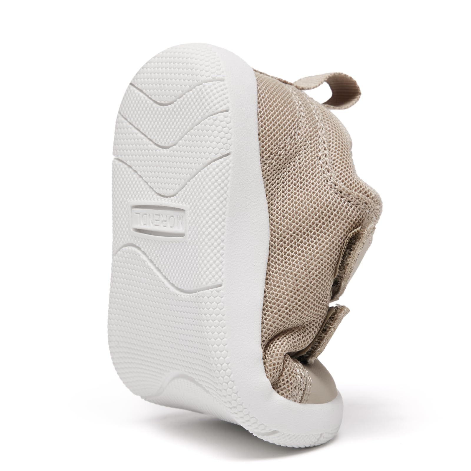 MORENDL Toddler Shoes Baby Wide Toe Box Barefoot Shoes Boy Girl Walking Shoes Non-Slip Minimalist Sneakers Comfort Zero Drop Tennis Outdoor Activities Lightbrown Mesh 9-12 Months
