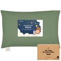 KeaBabies Organic Toddler Pillow with Pillowcase,Jumbo 14X20(Jungle Green)