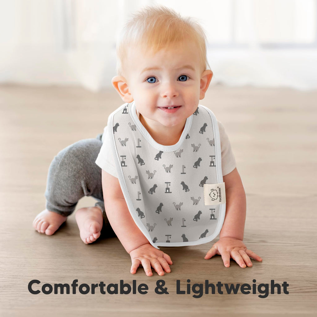 KeaBabies 8-Pack Organic Baby Bibs for Boys, Girls Drool Bibs (Pets & Paws)