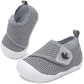 FEETCITY Baby Shoes Boys Girls Baby First Walking Shoes Wide Newborn Crib Shoe Slip On Infant Sneakers Dark Grey