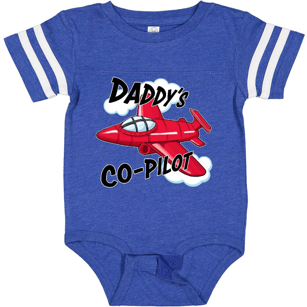 inktastic Daddys Co-Pilot for Fathers Day Baby Bodysuit 24 Months Football Blue and White 2a3b6