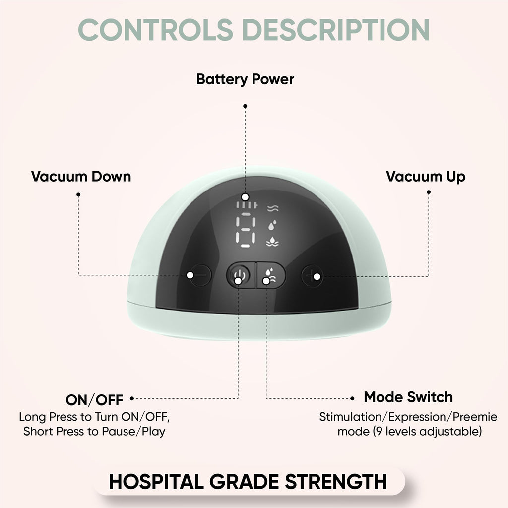Zomee Fit Wearable Breast Pump, Hands Free, Portable,Discrete Electric Double Breast Pump Holds 5 oz -Wireless 2+ Hours of Battery Leak Proof Anti Backflow - Fanny Pack with Diaper Chaning Pad (Black)