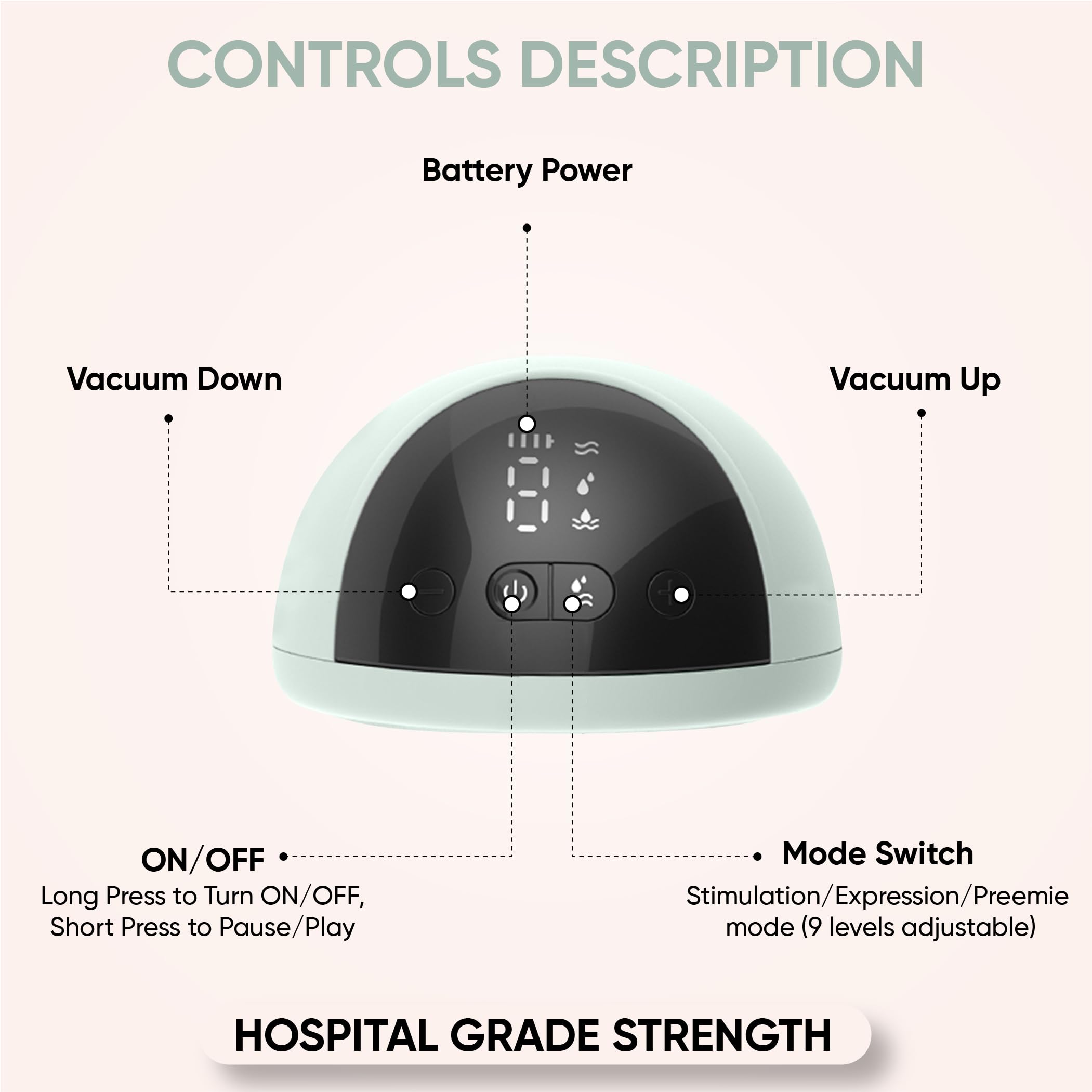 Zomee Fit Wearable Breast Pump, Hands Free, Portable,Discrete Electric Double Breast Pump Holds 5 oz -Wireless 2+ Hours of Battery Leak Proof Anti Backflow - Fanny Pack with Diaper Chaning Pad (Black)