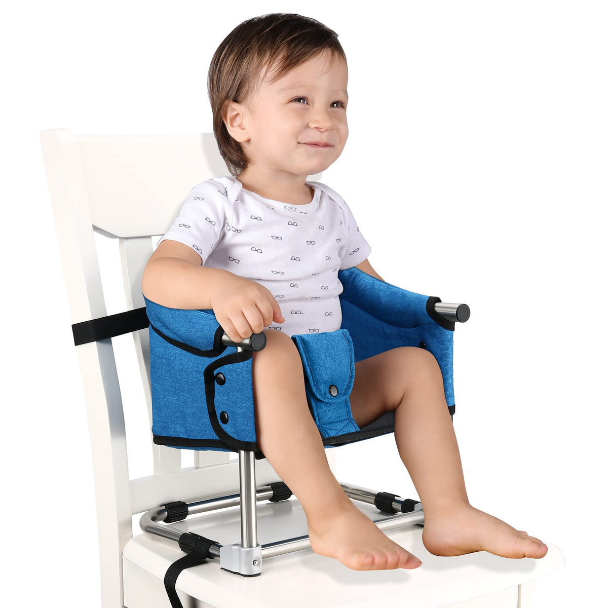 Toogel Booster Seat for Dining Table, 3-in-1 Feeding Chair, Navy Blue