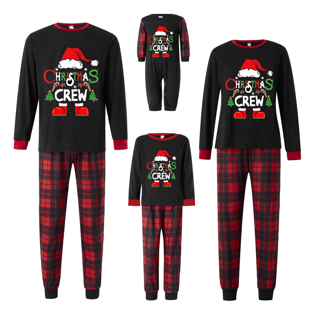 Awoscut Family Christmas Pajamas Matching Pajamas for Family, Xmas PJs Sets Holiday Sleepwear(#a-2, Mom, 3XL)