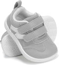 STQ KIDS Toddler Non-Slip Zero Drop First Walking Soft Shoes Grey 5