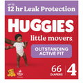 Huggies Little Movers Diapers Size 4, 66 Count
