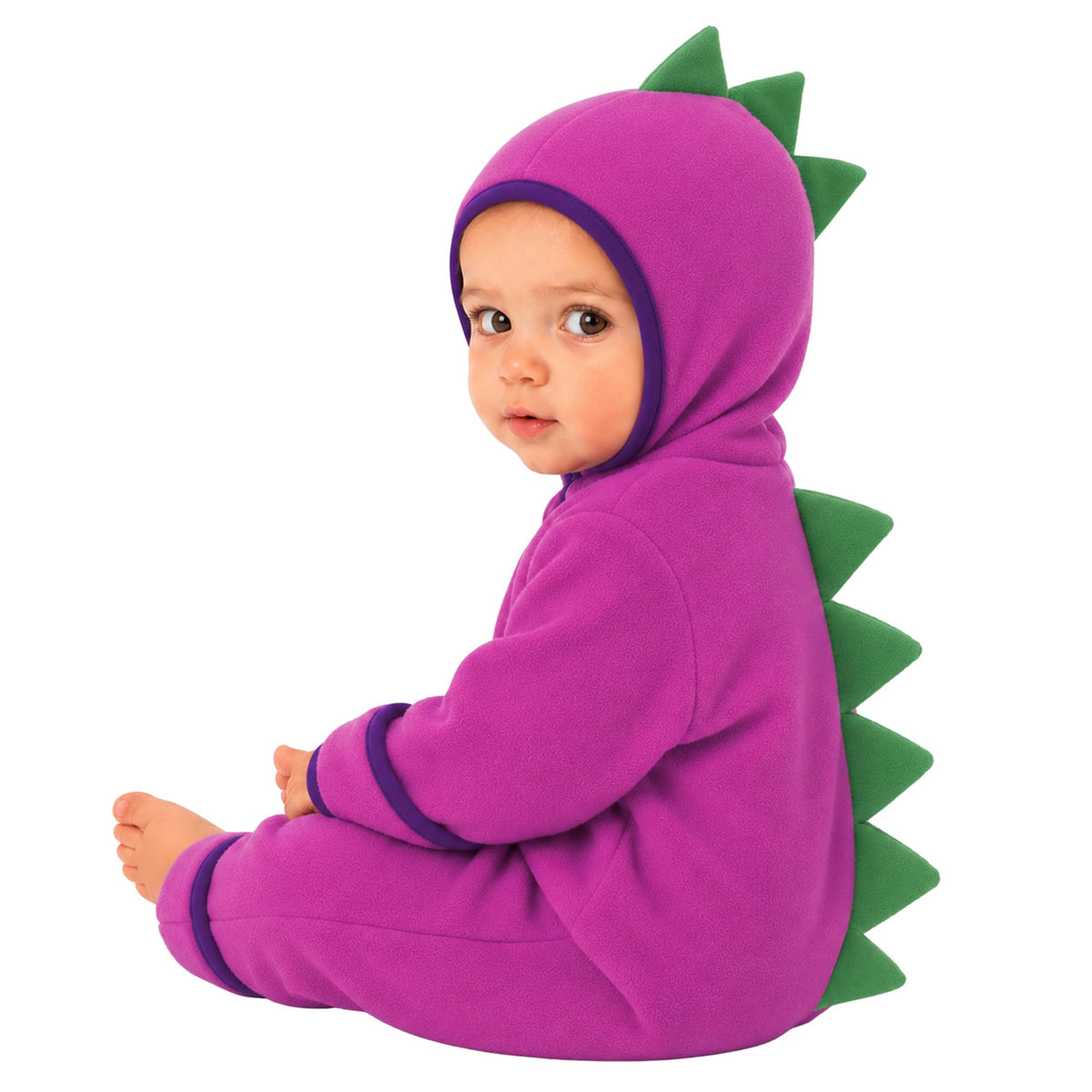 Cuddle Club Dinosaur Fleece Baby Bunting Bodysuit Hoodie, Newborn - 5T