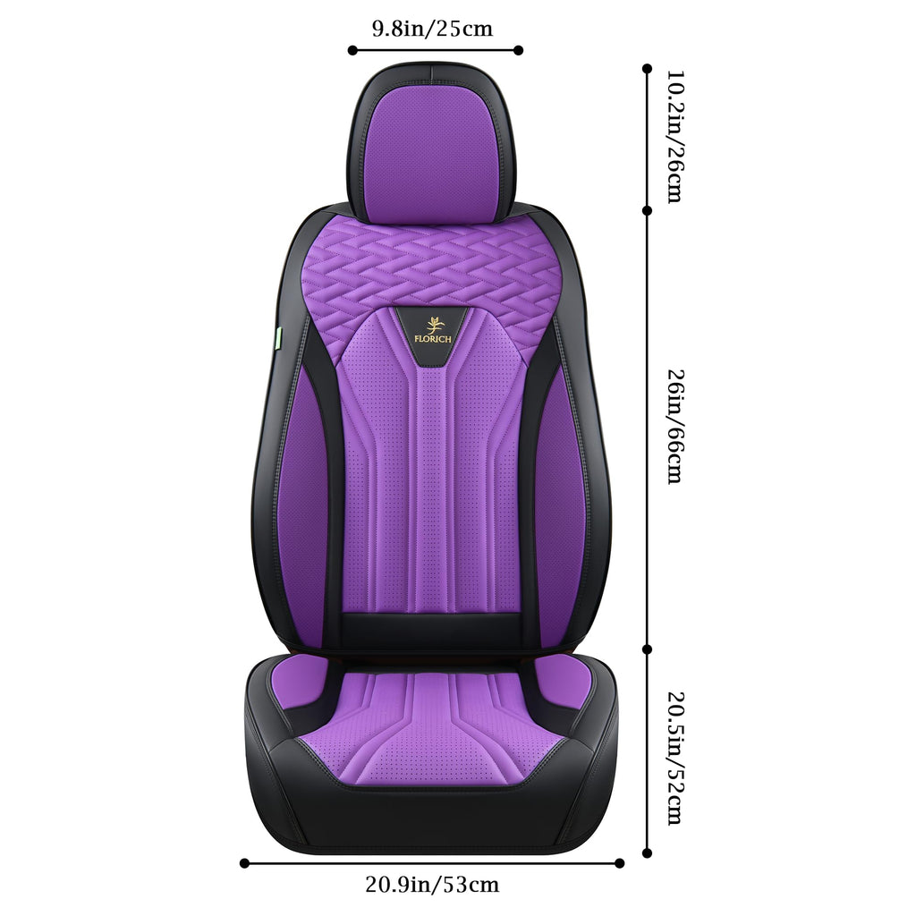FLORICH Automotive Seat Covers, Seat Covers Full Set, Car Seat Protectors 5 Seats, Purple & Black Automotive Seat Covers Fit for Most Cars Trucks