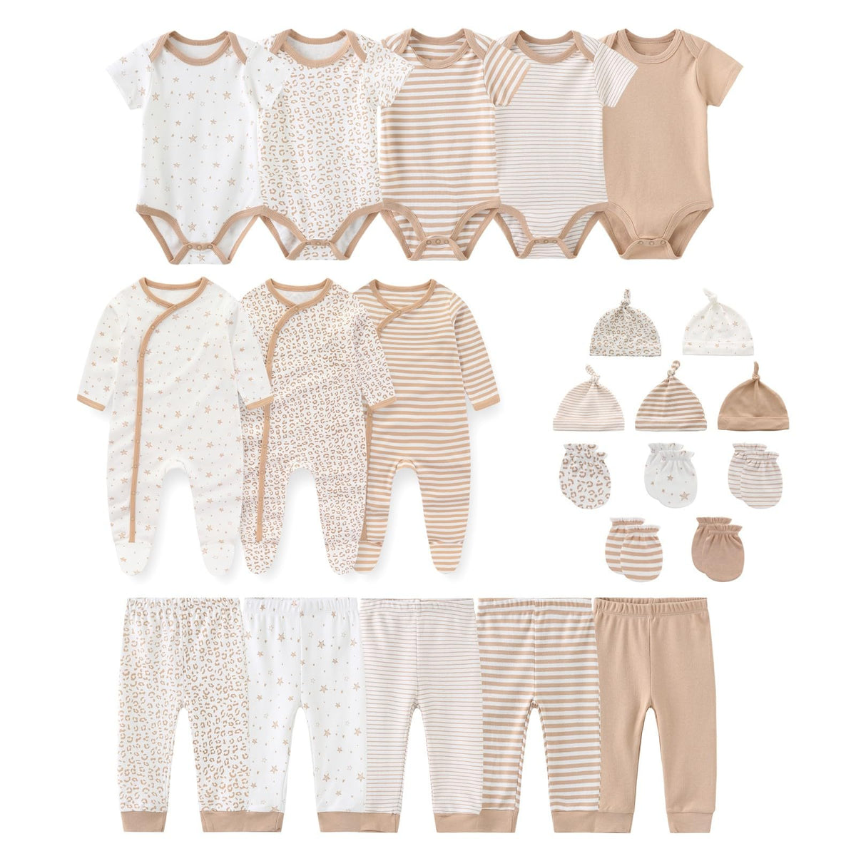 JELYLOVE 23 Pack Baby Boy Girl Bodysuits And Pants Sets New Born Outfits