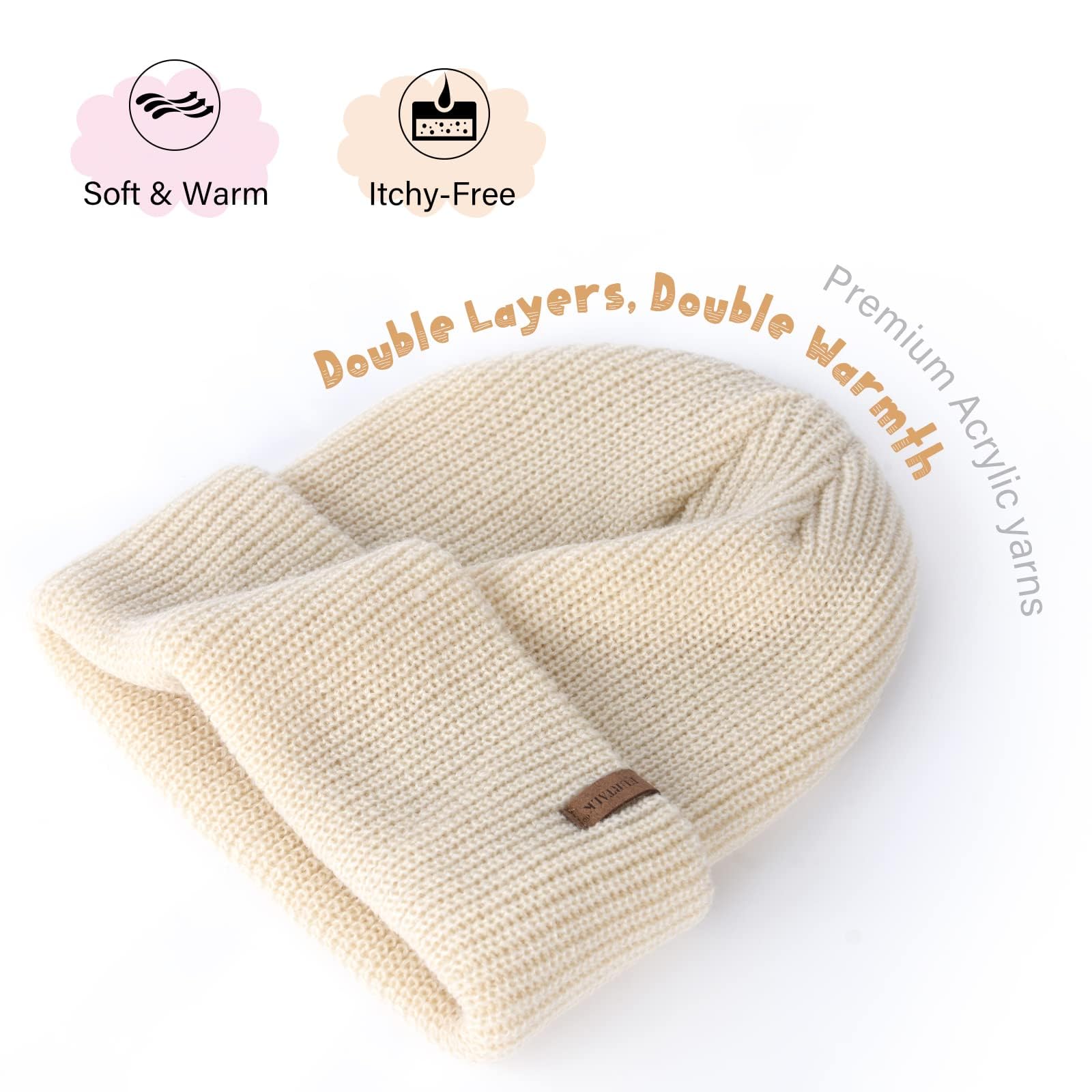 FURTALK Toddler Beanie Baby Beanies Kids Winter Hats Children Knit Warm Cap