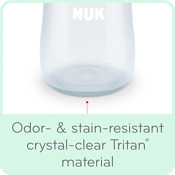 NUK Large Learner Tritan Cup, 10 oz, 8+ Months – BPA Free, Spill Proof Sippy Cup