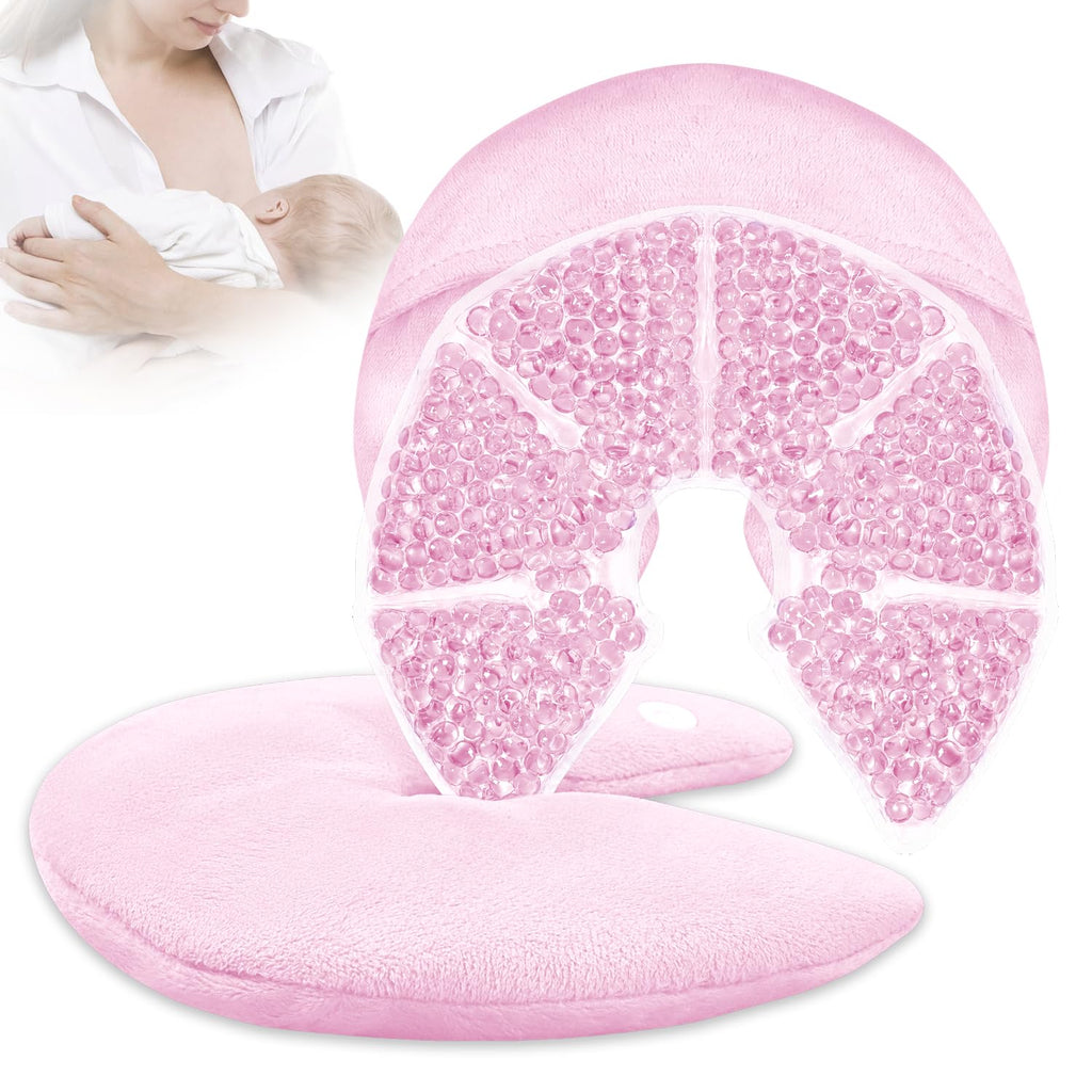 Hot Cold Gel Bead Breast Therapy Pack, Breast Ice Packs for Breastfeeding