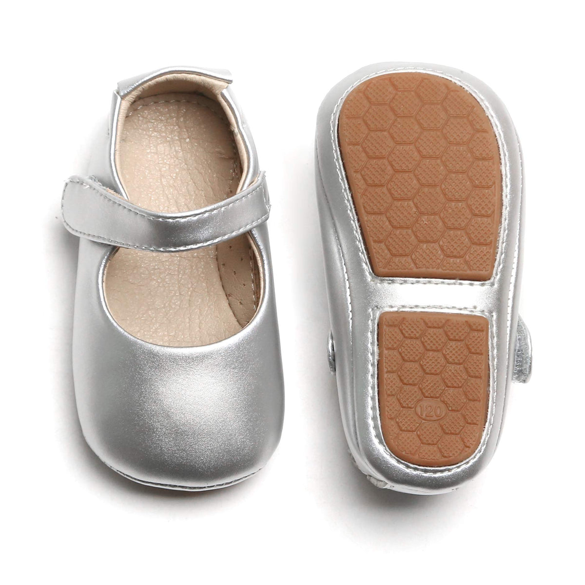 Felix & Flora Gold Baby Shoes Girl 6-12 Months - Infant Baby Walking Moccasinss Rubber Sole Crib Shoes(Gold,6-9 Months)