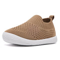 MORENDL Toddler Shoes Baby Walking Sock Shoes Non-Slip Breathable Boys & Girls Sneakers Infant Tennis Shoes Brown 18-24Months