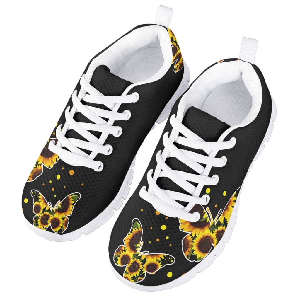 MARSVOVO First Shoes for Walking Boy Girl Athletic Lightweight Flexible Breathable Running Shoes Casual Comfortable Non Slip Sport Toddler Girl Sneakers Beautiful Butterfly Design Size 4 US