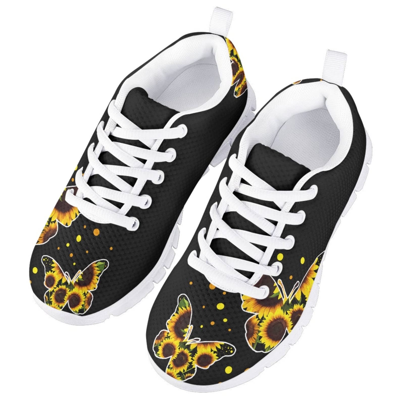 MARSVOVO First Shoes for Walking Boy Girl Athletic Lightweight Flexible Breathable Running Shoes Casual Comfortable Non Slip Sport Toddler Girl Sneakers Beautiful Butterfly Design Size 3 US