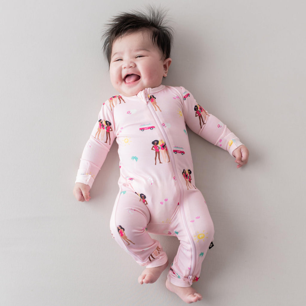 KYTE BABY Zippered Romper in Barbie™ Beach