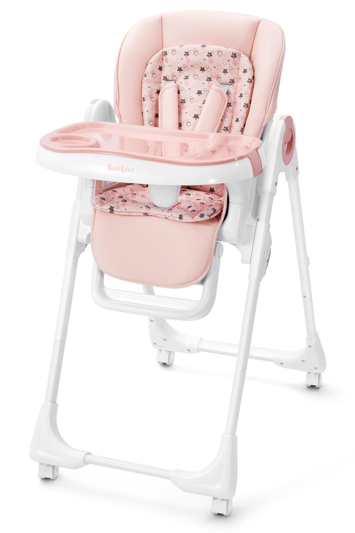 Baby High Chair with Wheel, Adjustable Foldable Chair for Babies & Toddlers