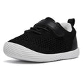 MORENDL Toddler Sneakers Baby Boys & Girls Barefoot Shoes Lightweight Breathable Walking Running Tennis Athletic Sport Shoes Black Size 7