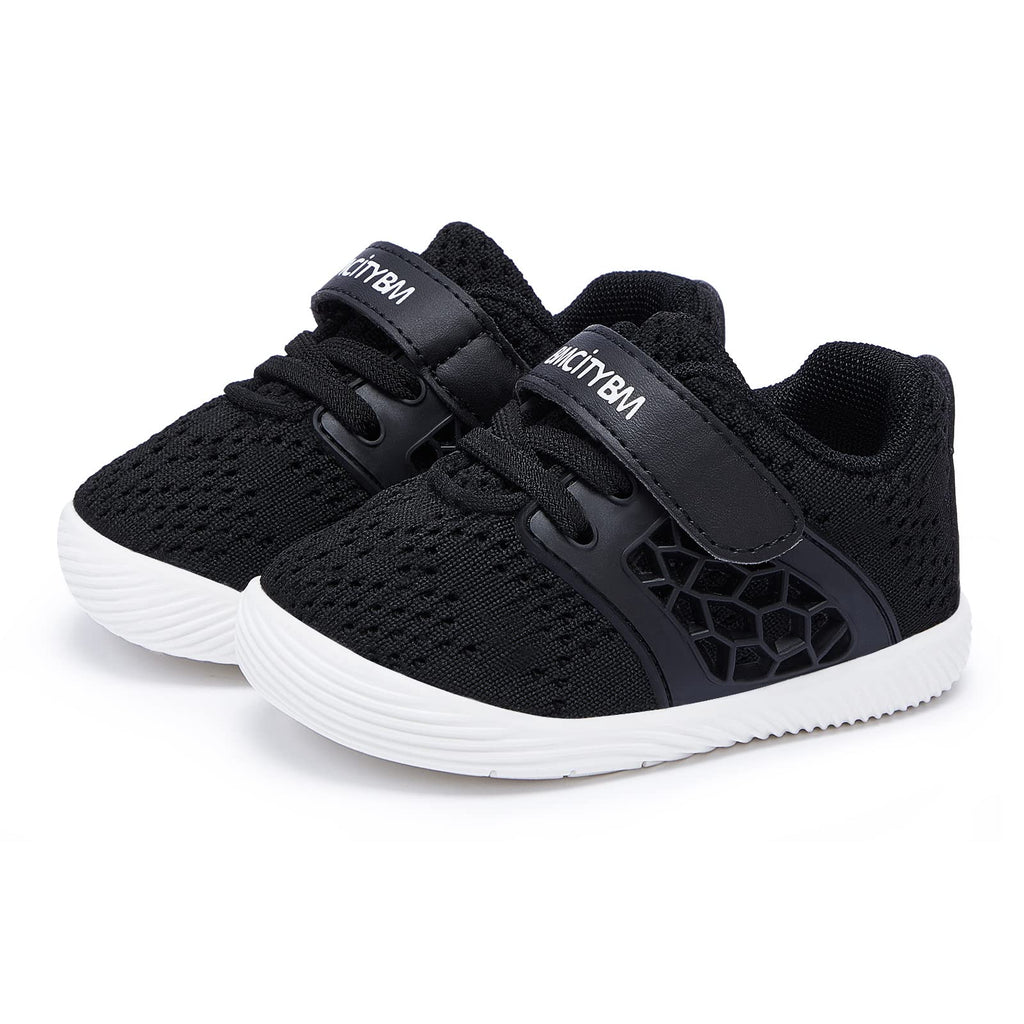 BMCiTYBM Baby Shoes Boys Girls Mesh Sneakers Infant Breathable Walking Shoes Lightweight Non-Slip First Walkers 6 9 12 18 24 Months Black Size 12-18 Months Infant
