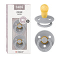 BIBS Pacifiers Colour Collection | Natural Rubber Baby Pacifier | Set of 2 BPA-Free Soothers | Made in Denmark | 18+ Months (Pack of 2) | Cloud