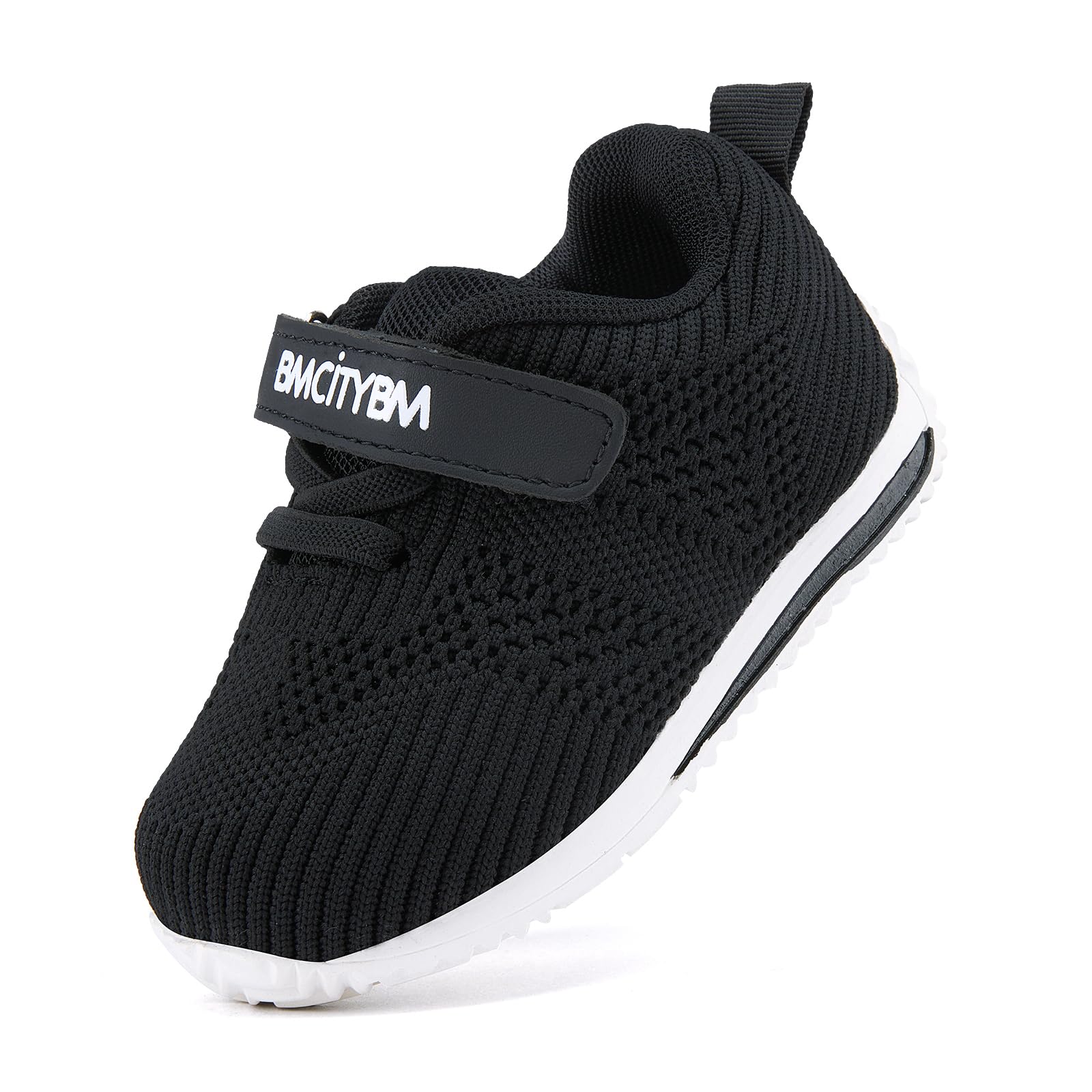BMCiTYBM Baby Boy Girl Walking Shoes Infant Sneaker Black Size 6-12 Months