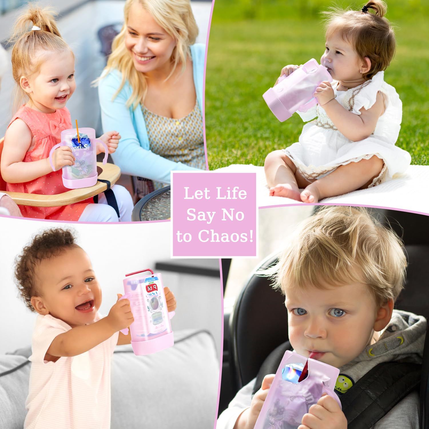 MOMUSE Dual-Lid Squeeze Pouch Holder for Food Pouches & Drink Boxes