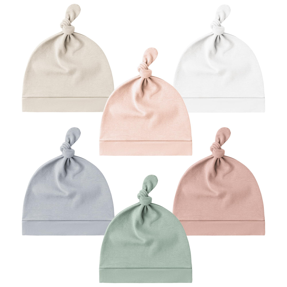 Konssy 6 Pack Baby Newborn Hats, Beanie Hat for Infant Girl Boy, 0-6 Months
