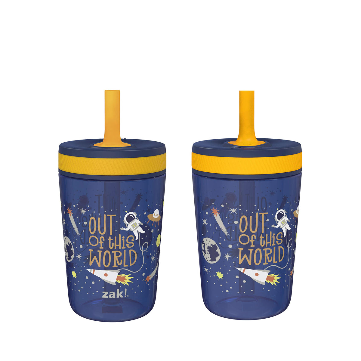 Zak Designs Gabby's Dollhouse Kelso Toddler Cups For Travel or At Home, 15oz 2-Pack Durable Plastic Sippy Cups With Leak-Proof Design is Perfect For Kids Cakey Cat, Mercat
