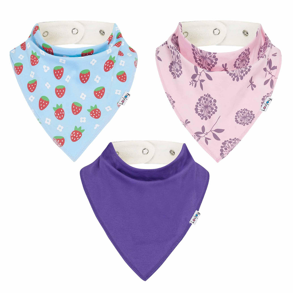 Lovjoy Large Bandana bibs - Special Needs Bibs - For Older Children, Youth and Adults - Practical, absorbent and Stylish (SET 09)