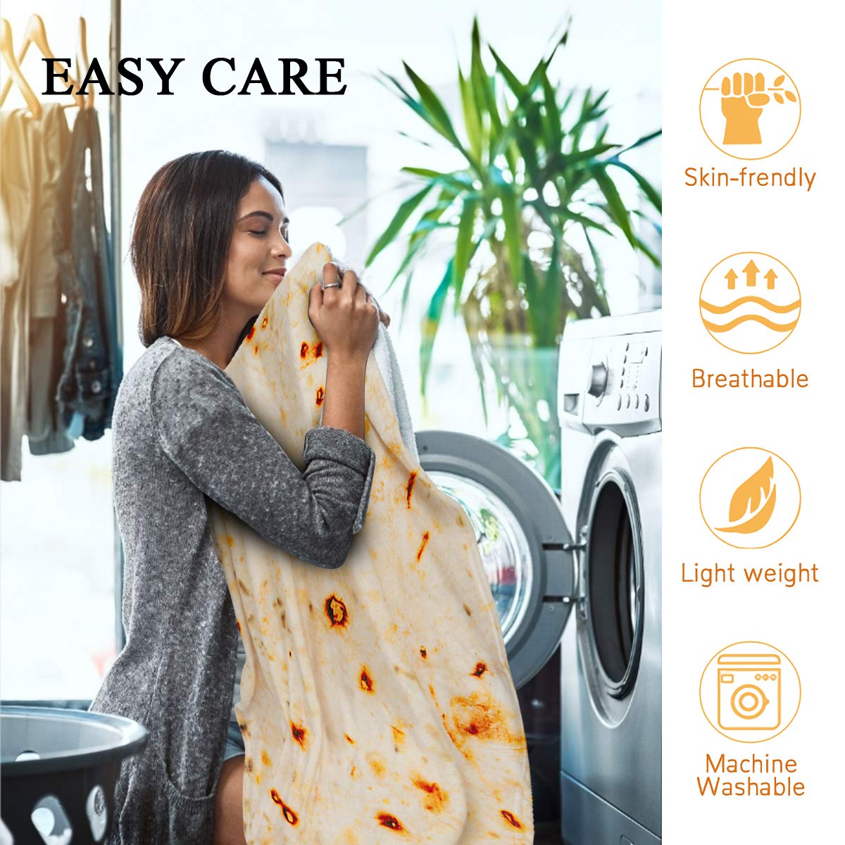 Kids Tortilla Blanket 1 2 3 4 5 Year Old Boy Birthday Gift, 49 Inch Burritos Kids Blanket Funny Kindergarten Graduation Gifts for Boys, Taco Food Blanket, Soft Comfortable Flannel Throw Blanket