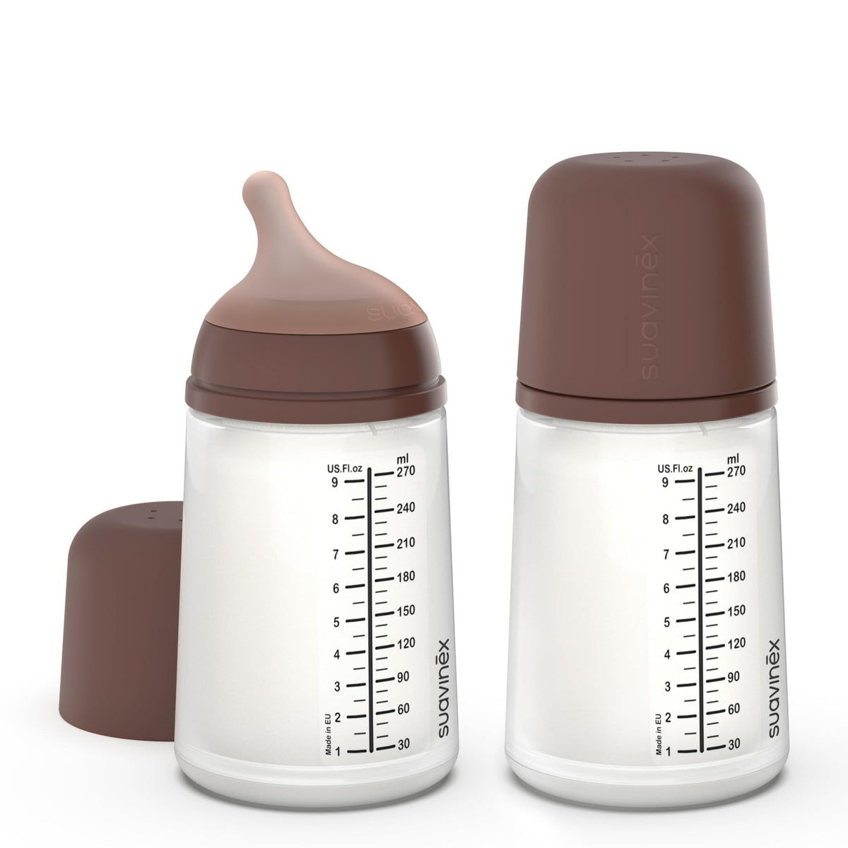 Suavinex Zero Zero Anti Colic Baby Bottle, 6 Oz, Light, 1-Pack