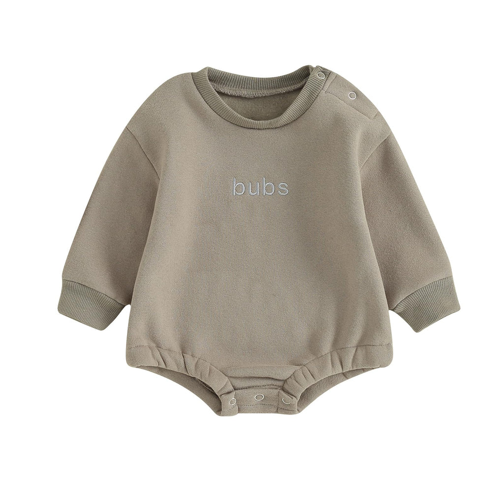 VISGOGO Newborn Infant Baby Boy Oversized Romper Sweater Bodysuits Coming Home Outfit Neutral Clothes Bubs-Gray 3-6 Months