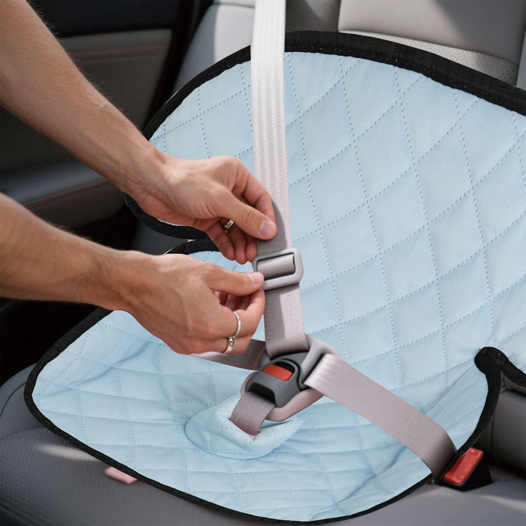 MOOB Waterproof Car Seat Protector - 2 Pack Premium Carseat Liner for Babies & Toddlers, Machine Washable & Quick-Dry, Anti-Slip Backing, Potty Training Pad for Infant Car Seat & Stroller (Purple)