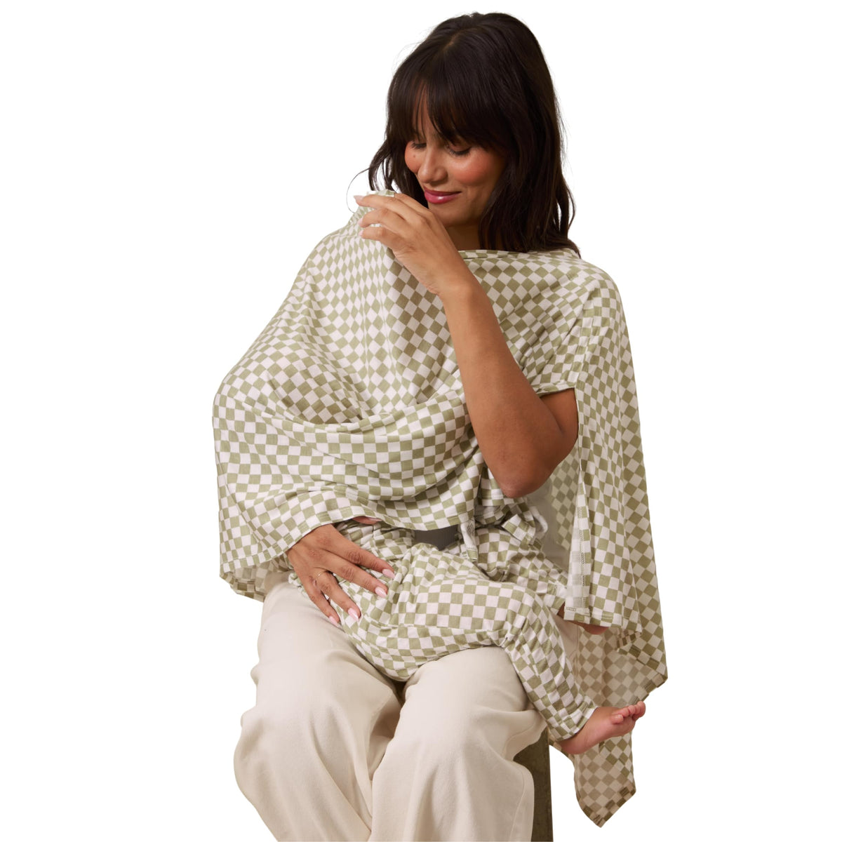 Solly Baby Nursing Cover, Breathable Breastfeeding Cover-Up, Basil
