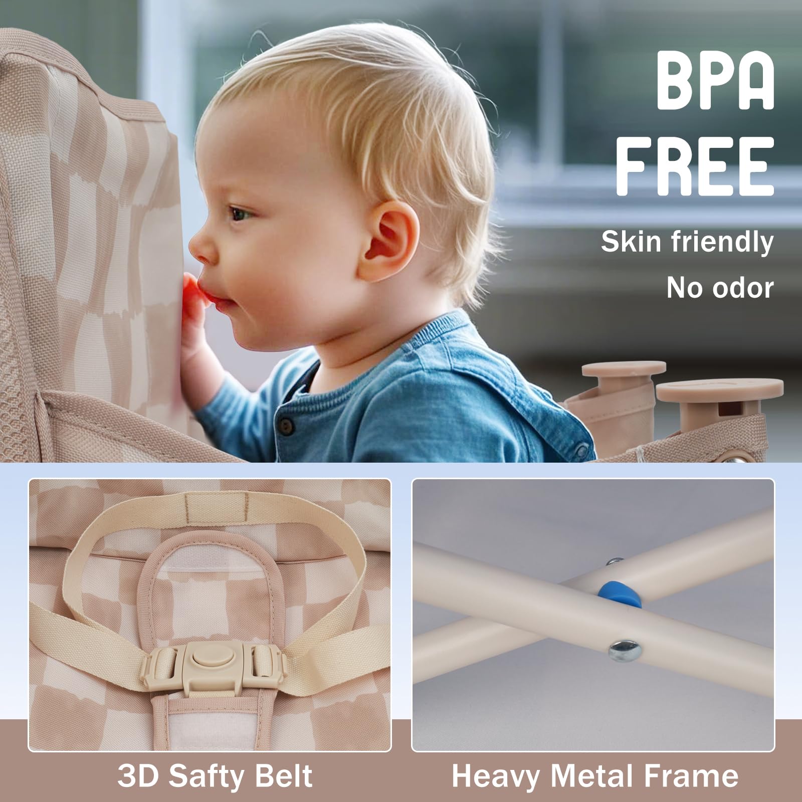Tiny Marvels 3-in-1 Baby Chair, Portable & Foldable for Travel, Ages 6M-3Y
