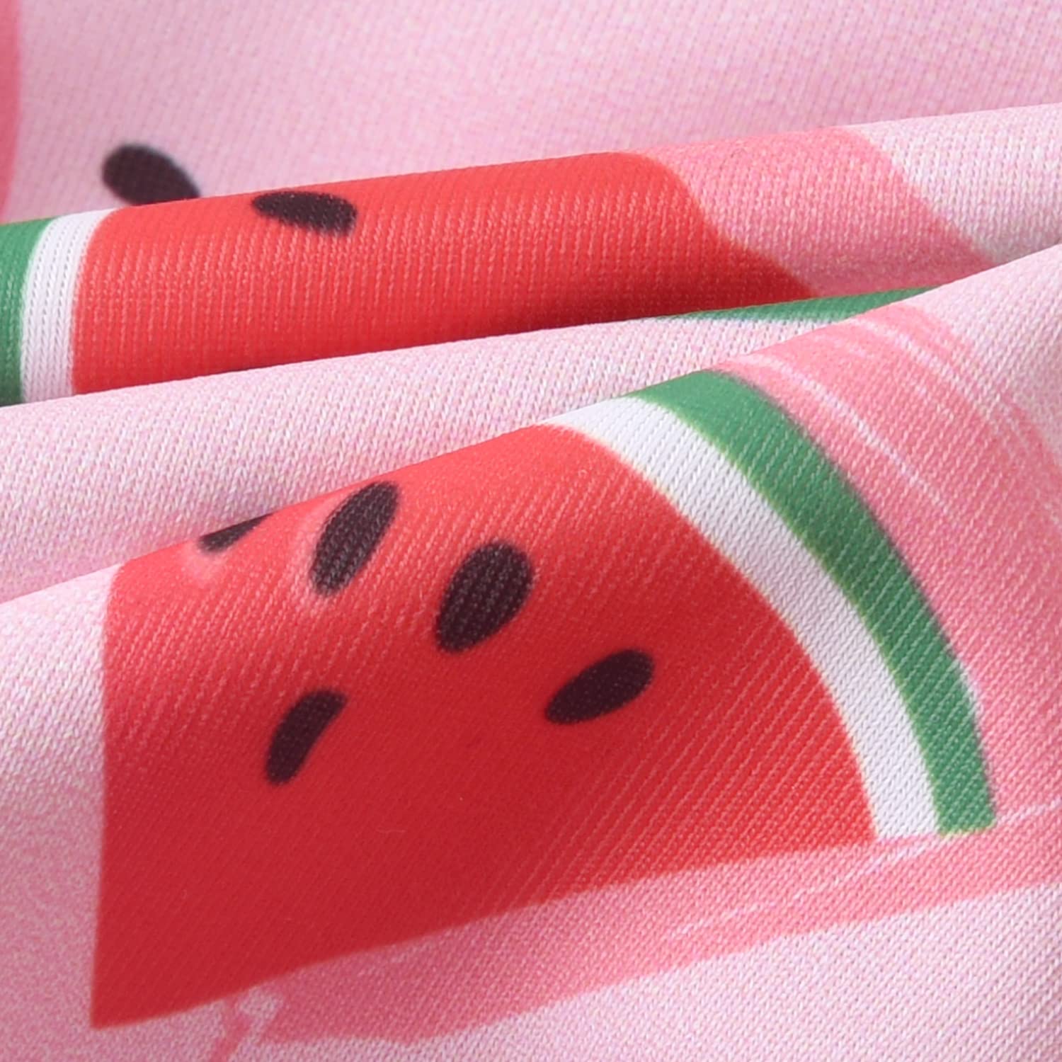 HINTINA Infant Baby Girls One Piece Swimsuits Swimming Suit Watermelon Off Shoulder Swimwear Beach Bathing Suit 6-12 Months