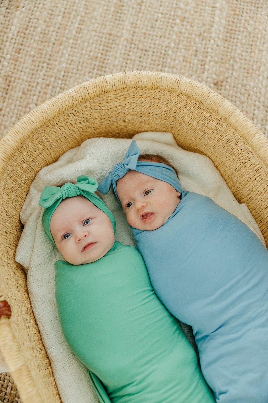 Copper Pearl Swaddle Blankets for Newborns | Soft Stretchy Receiving Blankets for Boys and Girls | Large 46 x 46 Inch Baby Blankets | Lightweight and Breathable Swaddles | Robin