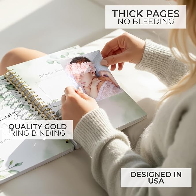 Pregnancy Journal and Memory Book with Stickers and Keepsake Pocket - Lovely Must Have Gift for First Time Moms to Be - The Perfect Planner to Track Your Little Ones Life-Changing Journey