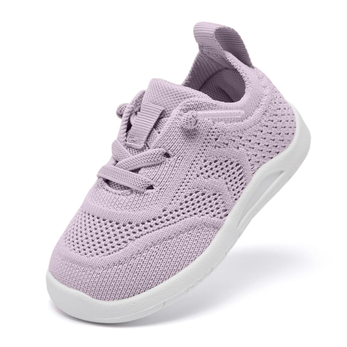 MORENDL Toddler Shoes Baby Walking Sock Shoes Infant Sneakers Boy Girl Barefoot Tennis Shoe Non-Slip Brethable Grey Size 7