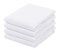 PurpleEssences Waffle Weave Kitchen Towel, 100% Cotton - 15x25 Inches with Hanging Loop, Ultra Soft Absorbent Quick Drying Dish Cloth, Tea and Hand Towels, 4 Pack - Spring Easter Summer - White
