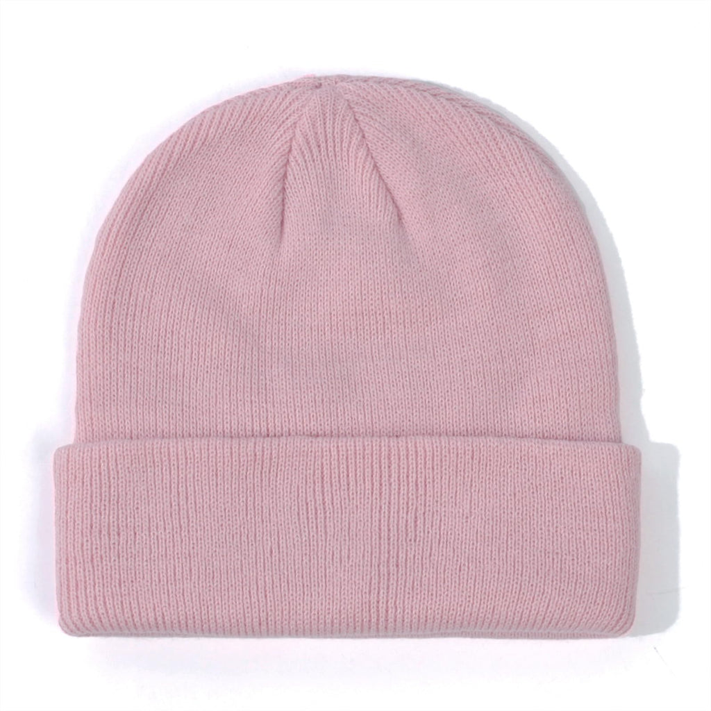 ENBAOHUI Baby Beanie Hat Newborn Winter Warm Knit Hat Kids Soft Beanie Cap Boys Girls Winter Warm Knit Hat White/Pink/Purple/Dustypink M