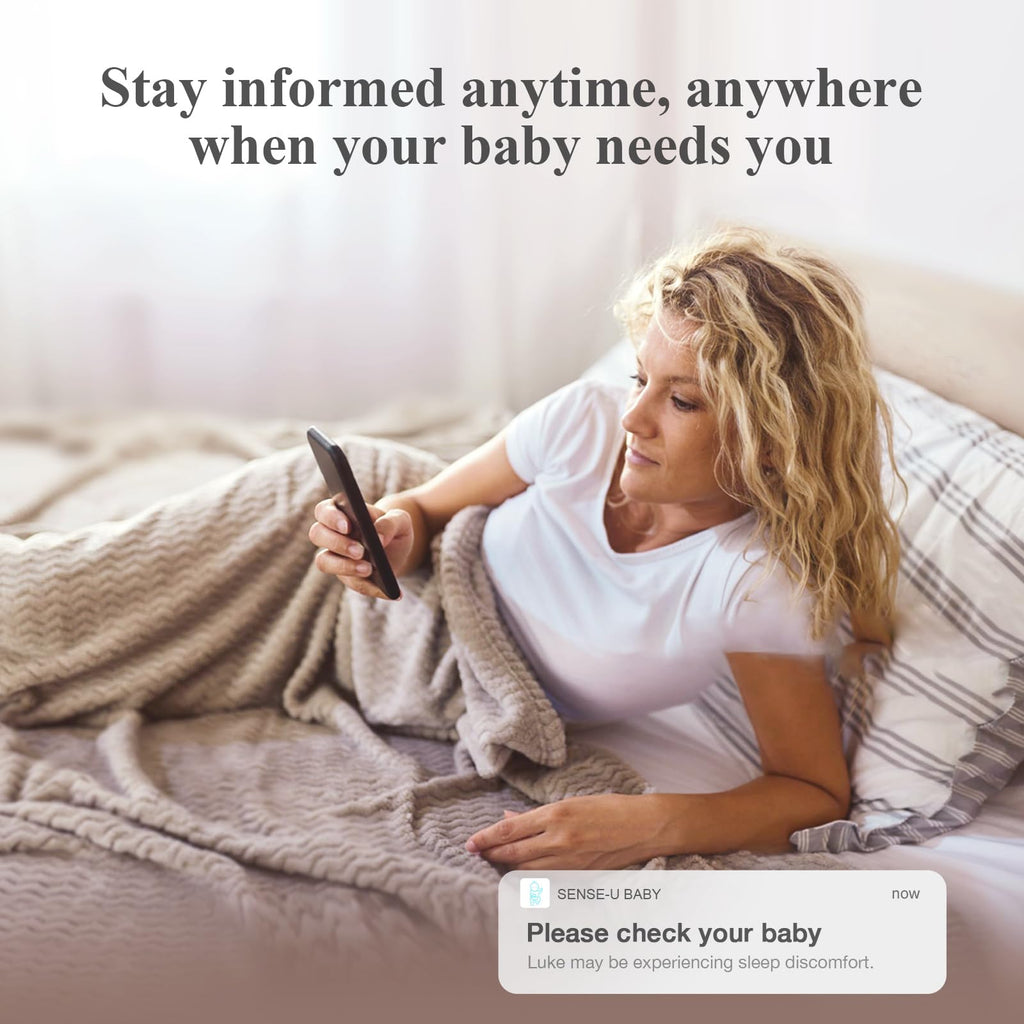 Sense-U Smart Sock Shoe Baby Monitor (Long Range) - Track Baby’s Heart Rate, Movement and Sleep from Anywhere