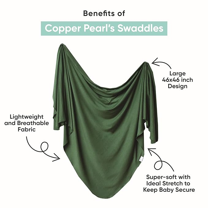 Copper Pearl Large Premium Knit Baby Swaddle Receiving Blanket Ralphie