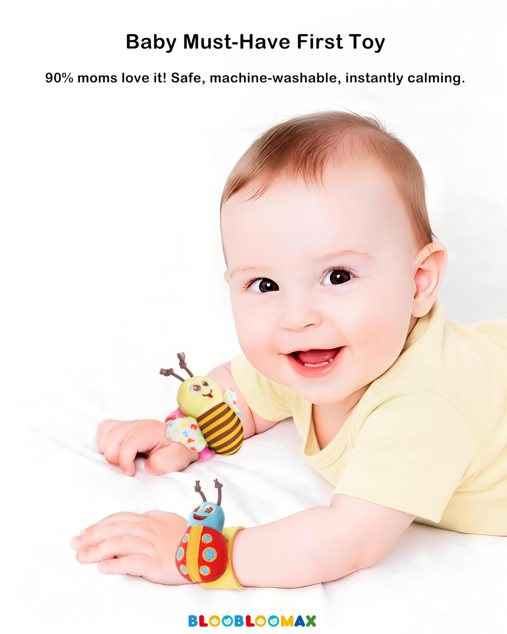 Wrist Rattles Foot Finder Rattle Toy for 3-6 Months Baby, Feet Leg Ankle Socks Arm Hand Bracelet Shaker for 6-9 Months Infant boy & Girl, Gift Set for 0-2 Years Newborn Babies (5 pcs-C)