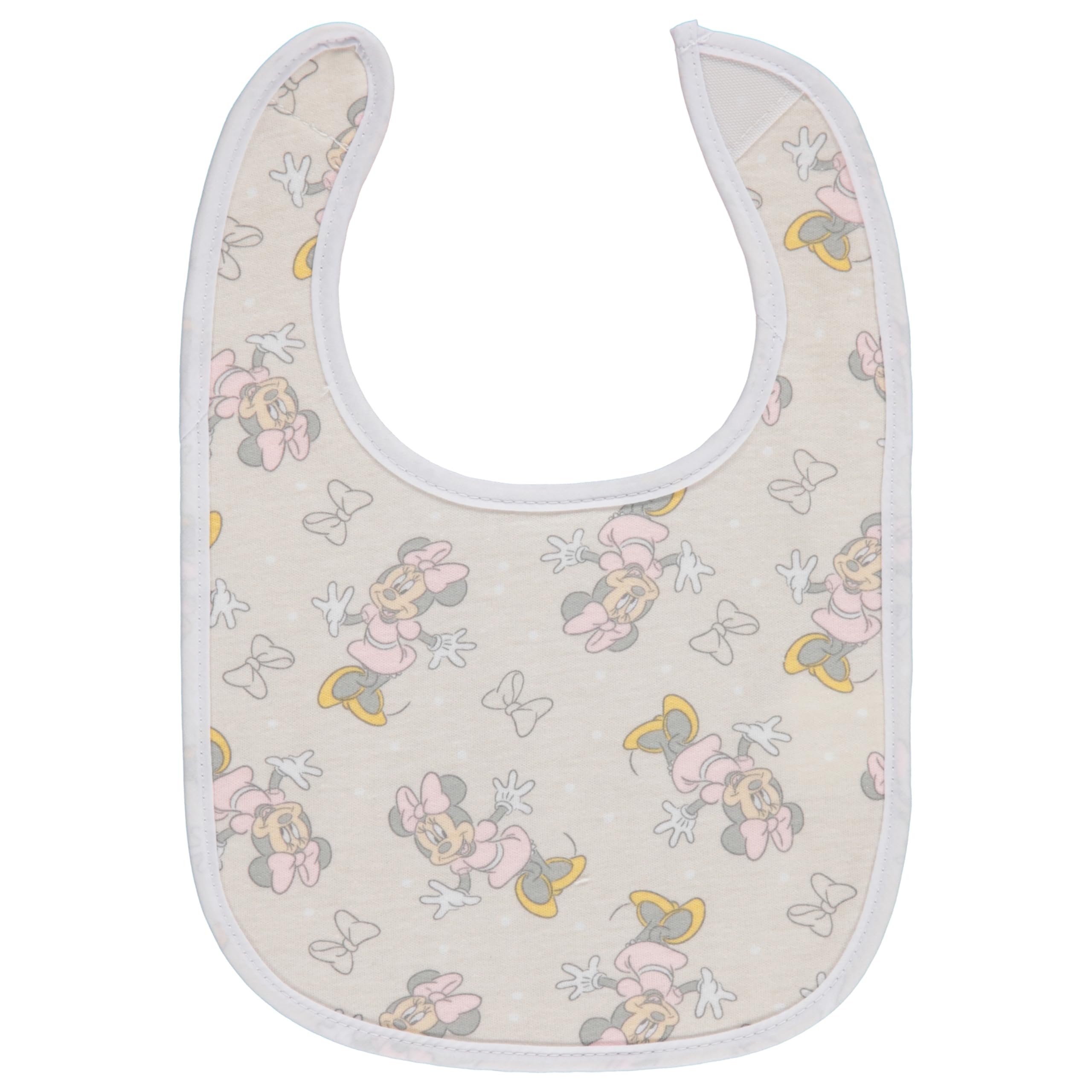 Disney 10-Pack Minnie Mouse Baby Bibs – Soft, Absorbent, and Adjustable Cotton Bibs for Mess-Free Meals – Quality Bibs with MInnie Designs- Sprinkle