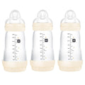 MAM 9oz Easy Start Anti-Colic Baby Bottles, Medium Flow, Breastfeeding-Like Silicone Nipple, Reduces Colic, Gas, & Reflux, Easy-to-Clean, BPA-Free, Baby Bottles for Newborns, 2+ Months
