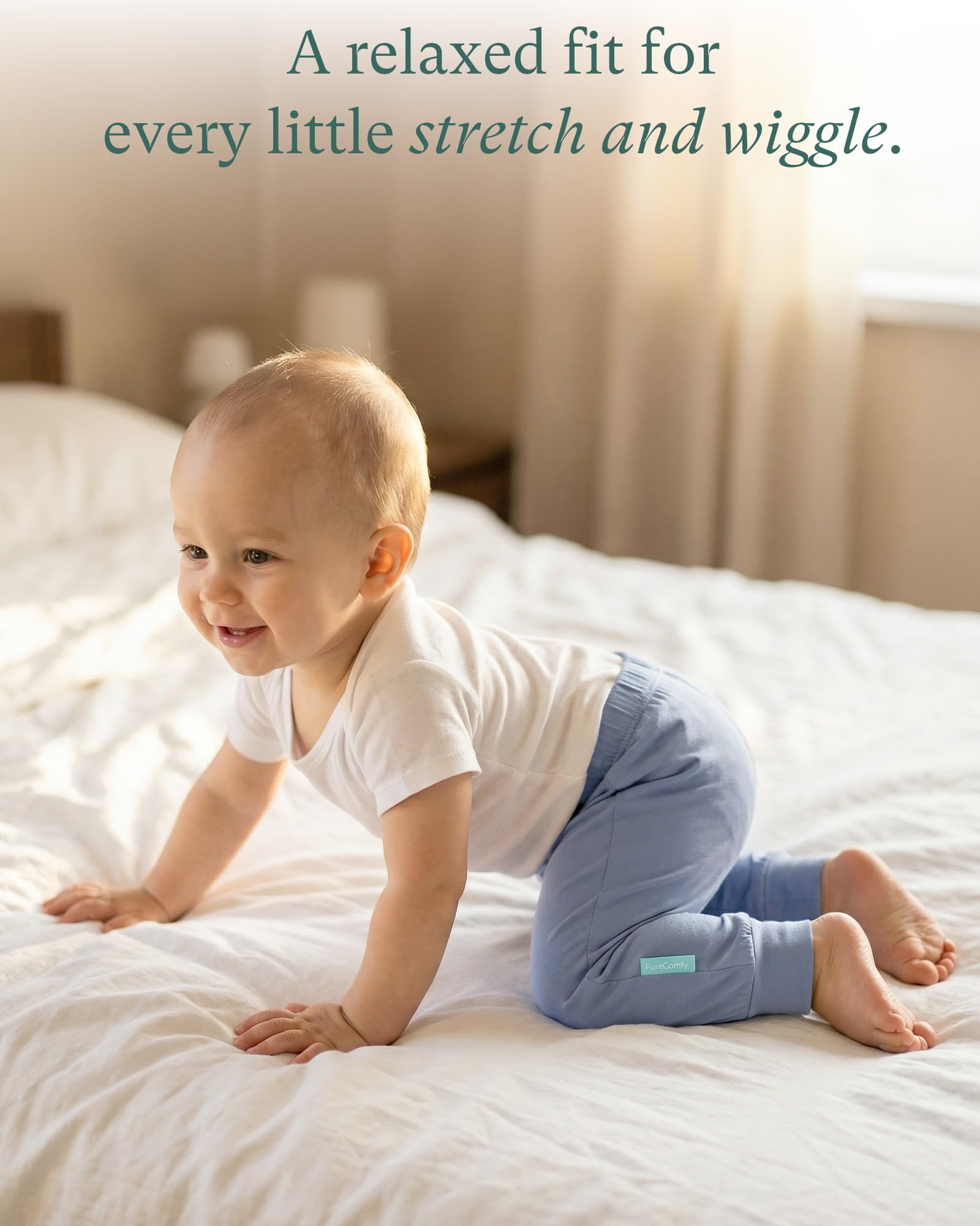 PurComfy Bamboo Viscose Baby Pants, Unisex 18-24 Months, 2-Pack