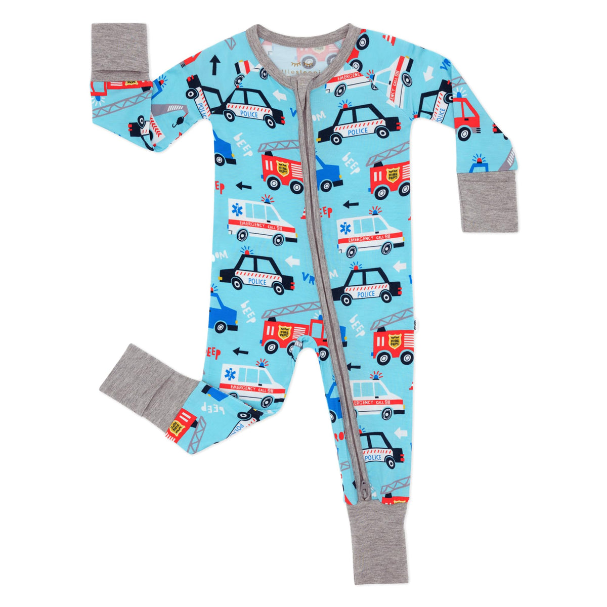 Little Sleepies Baby Pajamas, Blue Cookies & Milk, 0-3M